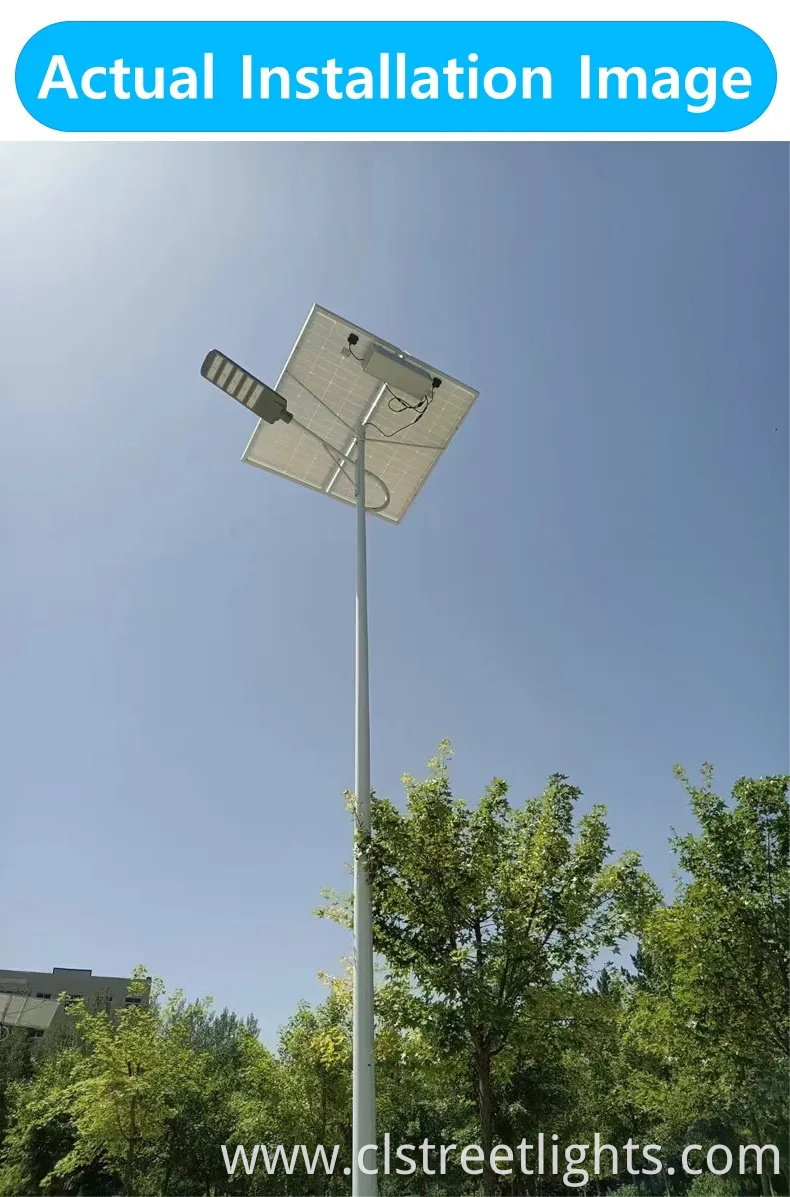 Light Messenger Solar LED Street Light Manufacturers Road Light Solar Panel Split Lamp Outdoor 30W 40W 50W 60W All in Two Solar Street Light Factory Price